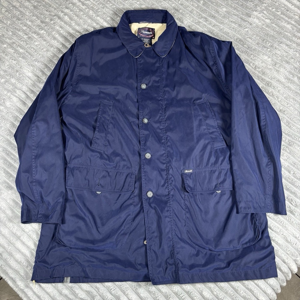 Faconnable Albert Goldberg‎ Jacket Men XL Blue Minimalist Coat/ Rain coat